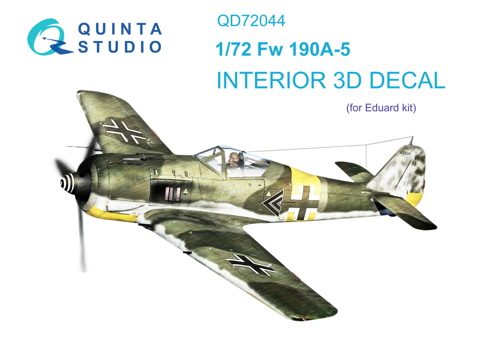 Quinta Studio 1/72 Fw 190A-5 3D Interior decal #72044 (for Eduard Kit)